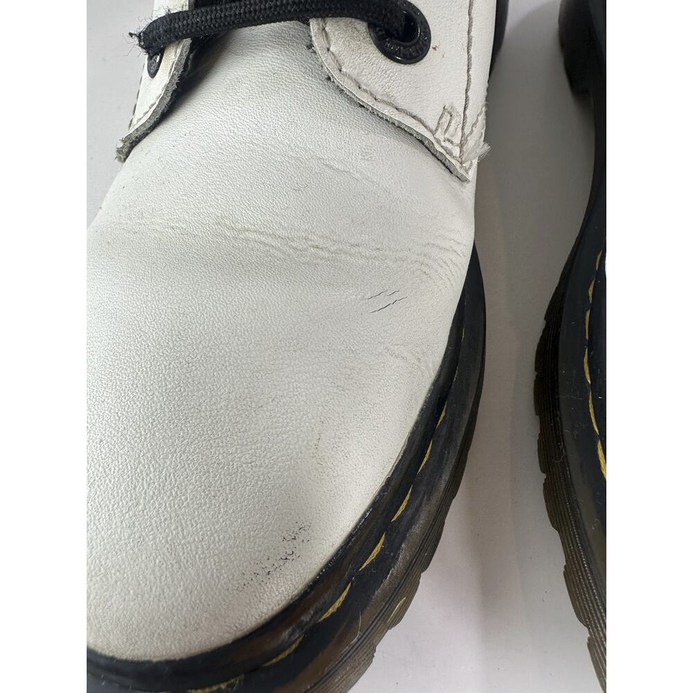 Dr. Martens Luana White Leather Lace Up Combat Ankle Boots AW004 Women’s Size 7 - Picture 4 of 16
